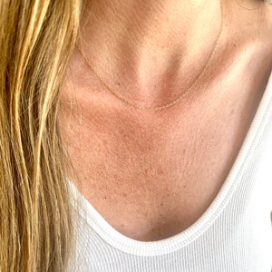 Plain Chain Necklace 14K Gold-Filled, Simple Necklace, Chain Necklace, Gold Necklace, Dainty Necklace, Minimalist Necklace, Wedding Necklace