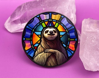 Sloth Pin / UV Print Pin / Kawaii Pin / Birthday gift / Pin Badge / Cute Pin / Bf gift / Sloth