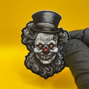 Halloween sticker / Evil Clown Sticker / Water Bottle Sticker / Laptop Stickers / Goth Sticker