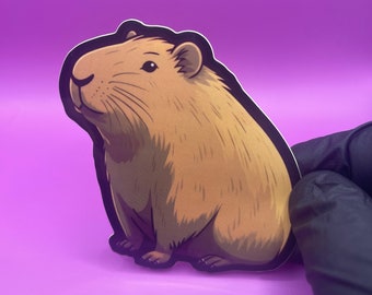 Capybara Vinyl Sticker / Bumper Stickers / Laptop Sticker / Skateboard Stickers / Capybara Stickers ( 1 Sticker )
