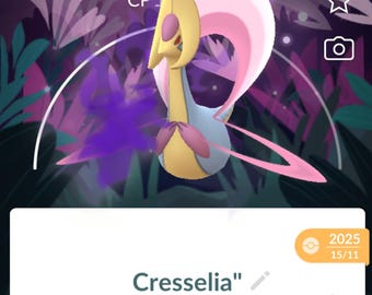 Cresselia (regular, purified, purified XXL with background) - Legendary Pokémon Go Trade