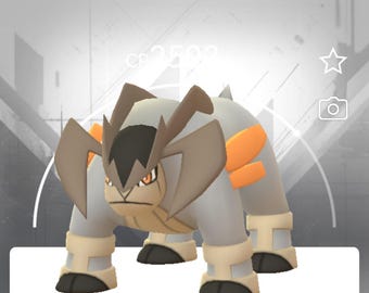 Terrakion +Elite Move (with/without special background) - Legendary Pokémon Go Trade