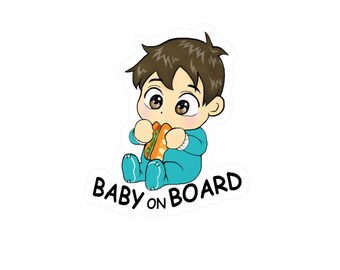 Baby On Board Banh Mi Bumper Sticker | Boy | Car Decal | Car Sticker | Vinyl Decal | Decorative Car Sticker
