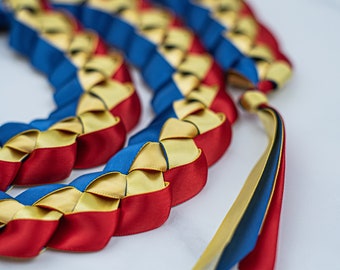 フィリピン国旗 卒業レイ アチーブメント カルチュラル プライド クラス 2024 5/8 インチ サテン リボン フィリピン語