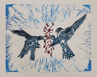 ハヤブサのアートプリント - A3、A4、A5 サイズ - ハヤブサの絵