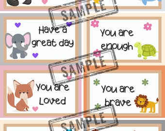 8 Printable lunch box notes for kids