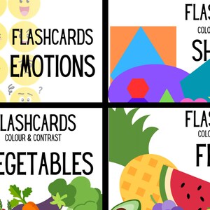 SET van 4 - Flashcards (Groenten, Fruit, Vormen & Emoties)