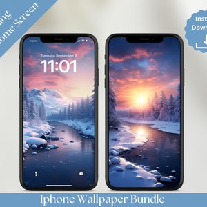 Sunset Winter iPhone Wallpaper Winter Background Phone Winter Wonderland iPhone Background Sunset Winter Landscape iPhone Wallpaper