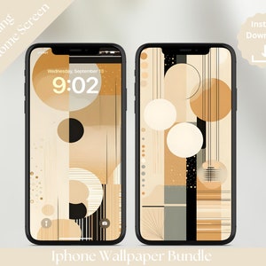 Modern Downloadable Wallpaper Modern Midcentury iPhone Wallpaper Midcentury Modern Aesthetic Phone Wallpaper Geometric Cell Phone Wallpaper
