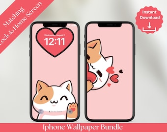 Chat Kawaii Fond d'écran Chat Mignon Téléphone Fond d'écran Chat Fond d'écran Chat Fond d'écran iPhone Mignon iPhone Fond d'écran