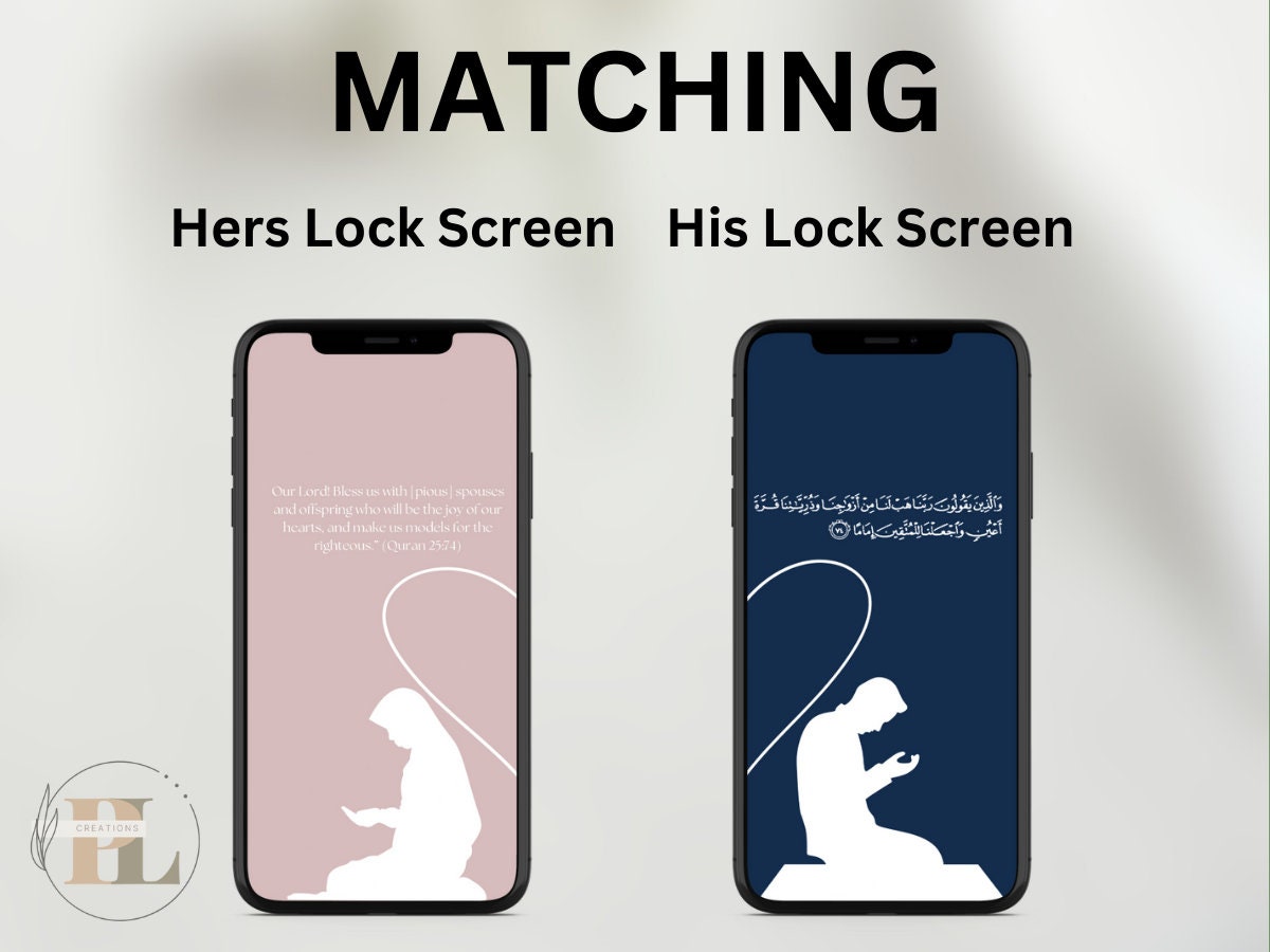 Muslim Matching Couples iPhone Wallpaper Lock Screen (Download Now) 