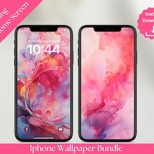 Pink Watercolor iPhone Wallpaper Aesthetic Watercolor iPhone Wallpaper Digital Download Pink Wallpaper iPhone Wallpaper Pink Watercolors