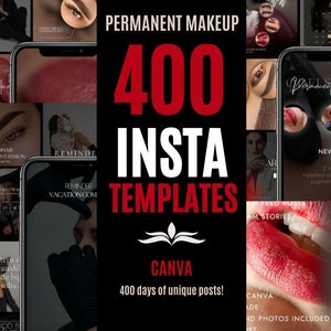 Permanent Instagram Posts | PMU Instagram Template | Bundle pmu Templates | PMU Social Media Post | PMU Brows Templates | Pmu Lips Blushing