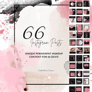 Microblading Instagram Post, Powder Brows Instagram, Permanent Makeup Instagram Post, PMU Instagram Templates, Brow Template, PMU IG Post