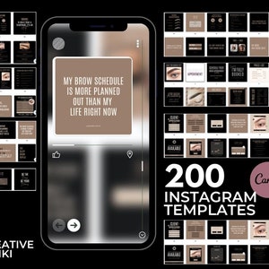 Microblading Instagram Templates, PMU Posts, Microblading Instagram Stories, Story Highlight Cover, Bundle Canva Templates, Permanent Makeup