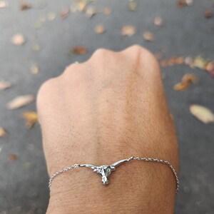 Gold Plated Longhorn Bracelet, 925 Sterling Silver Base image 5
