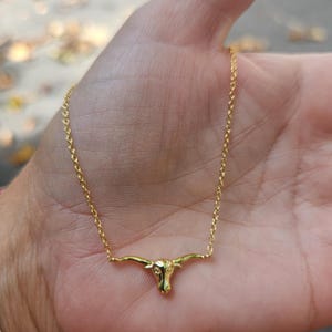 Gold Plated Longhorn Bracelet, 925 Sterling Silver Base image 2
