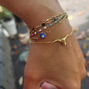 Gold Plated Longhorn Bracelet, 925 Sterling Silver Base image 3