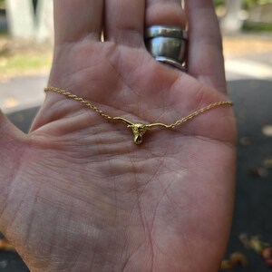 Gold Plated Longhorn Bracelet, 925 Sterling Silver Base image 6