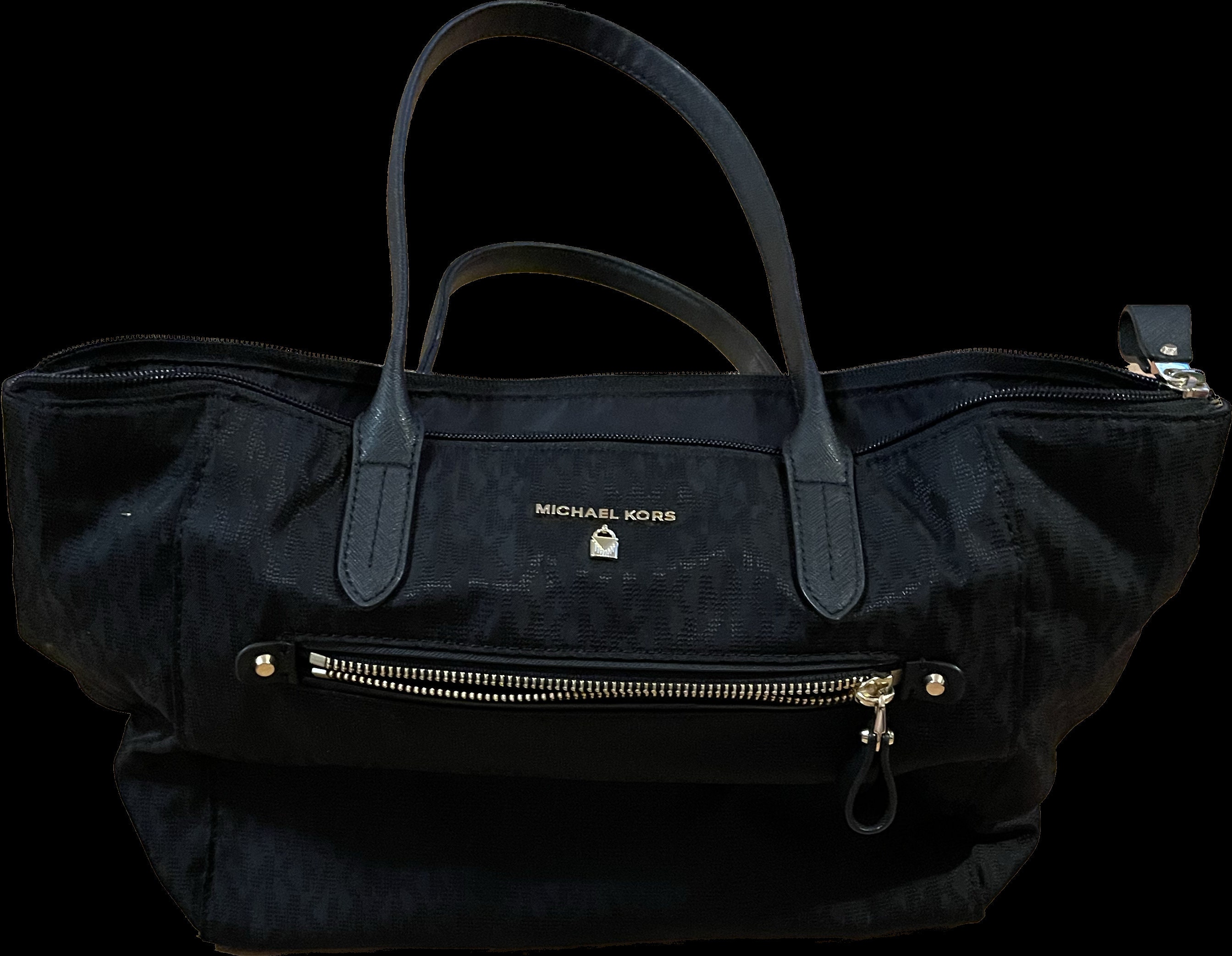 Michael Kors Navy Backpack Dark Blue Leather Gold Tone Logo Medium Abbey  Womens