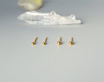 Handmade gold bead, Genuine, 99.99%, 24k Pure Gold Stud Earrings - Seamless Design, Ideal for Everyday Wear, Couples, Friends, Unisex 6319