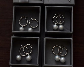 Handgemaakte zilveren oorbellen met barokke zoetwaterparels - unieke elegantie. 6286