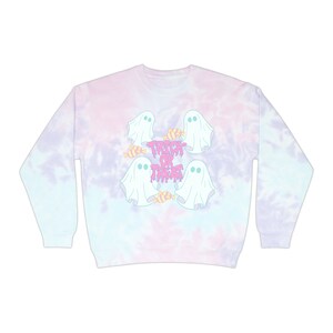 Trick or Treat, spooky ghosts, womens halloween sweatshirt