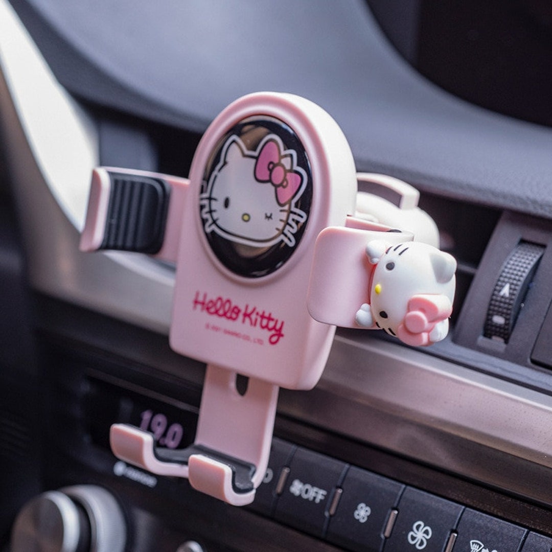 Kawaii Hello Kitty Y2K Sanrio Phone Bracket Cute Cars Navigation Holder