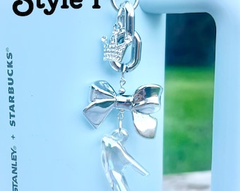 Glass Slipper Cup Charm: Cinder Ella Theme Tumbler Accessory