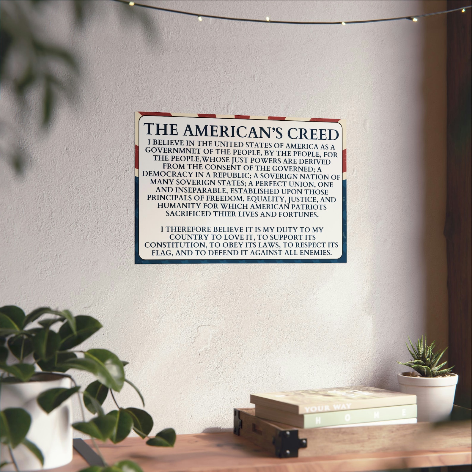 The American's Creed Poster - Etsy