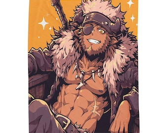 Anime Pirate King Velveteen Plush Blanket: Cozy Throw for Fans
