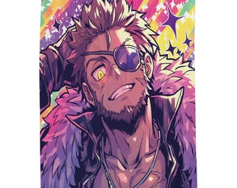 Anime Pirate King Velveteen Blanket: Soft Plush Throw, Room Decor