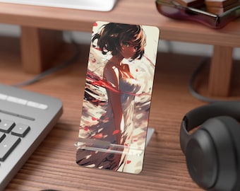 She Wears the Storm Like Silk - Anime Phone Stand