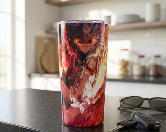 The Balance of Ember and Feather - Anime Tumbler (20oz)