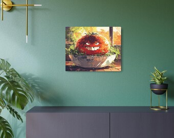 Dangerous Tomato Anime Metal Art Sign: Quirky Kitchen Decor
