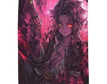 Eldritch Reaver Anime Blanket: Velveteen Plush Throw for Gamers