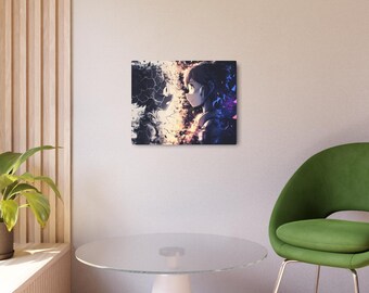 Anime Metal Art Sign: Smiles and Shadows - Poignant Home Decor