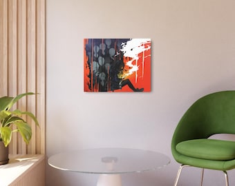 Anime Metal Wall Art: Lost in the Noise - Mental Health Decor
