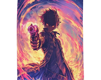 Eldritch Reaver Anime Blanket: Velveteen Plush Throw for Gamers