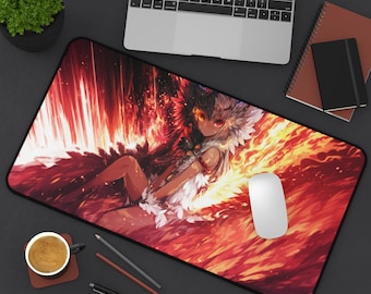 The Balance of Ember and Feather - Anime Desk Mat