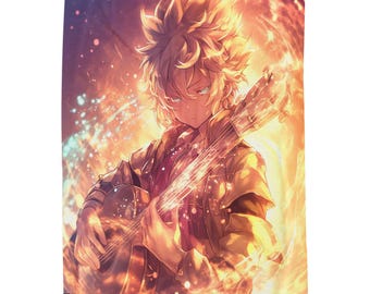 Anime Bard Velveteen Plush Blanket: Fantasy Art Bedding