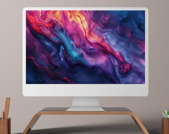 5K Liquid Abstract Wallpaper | Calming Minimalist Digital Background (Digital Download)