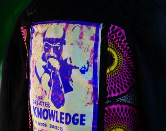 Library jacket with African borders