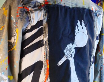 Zeta graffiti splatter jacket