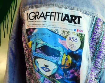 Graffiti jacket with border patches