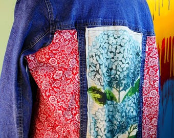 Flower jacket with floral border