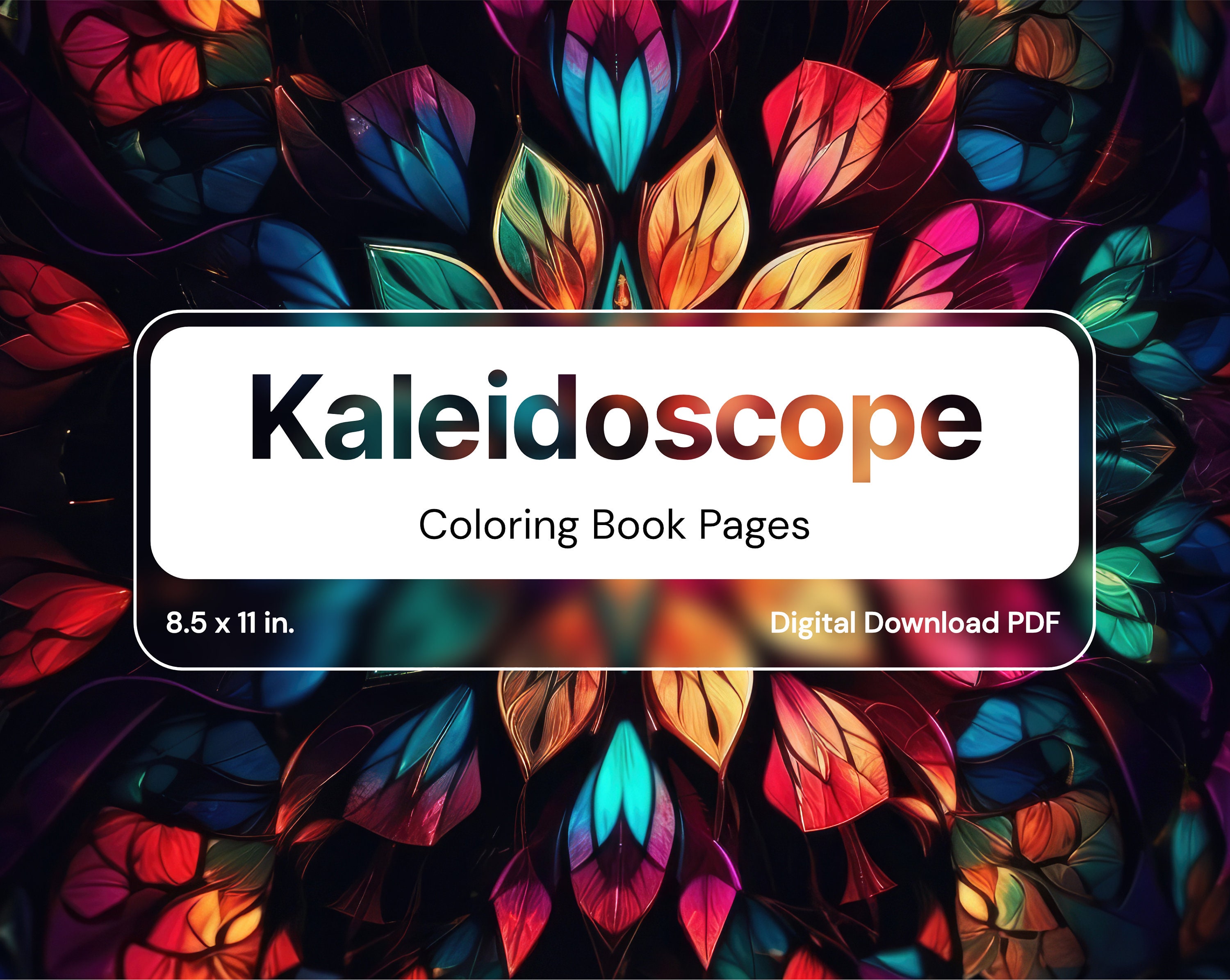 Kaleidoscope Coloring Pages Digital Print Printable Art For Kids Crafts Supplies Coloring Pages For Adults Midjourney Digital Download