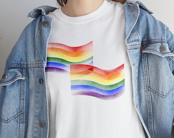 LGBTQ Shirt Pride Flag Pride Month Gift For Gay Best Friend Gift LGBT Gay Pride Trans Pride Flag Rainbow Shirt Design LGBTQIA Flag Shirt