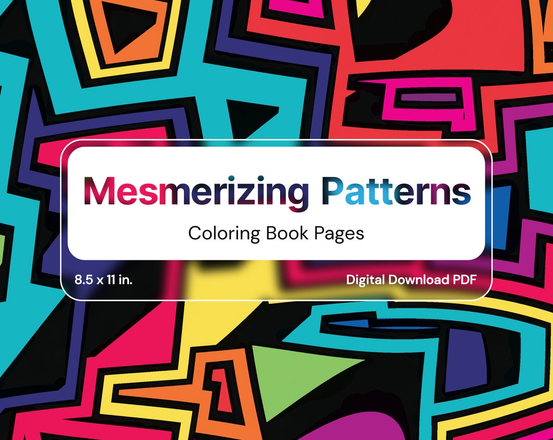 Abstract Patterns Coloring Book: 40 Printable Pages (digital Download ...