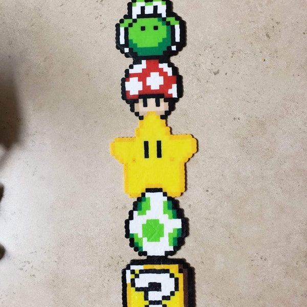 Super Mario Perler Beads BookMark